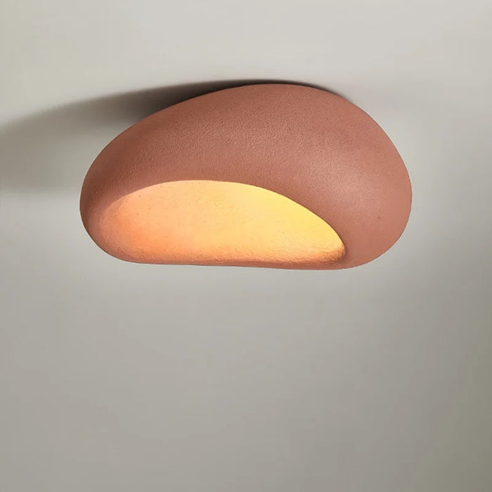 Perry | Ceiling Light with Organic Stone-Effect Shade