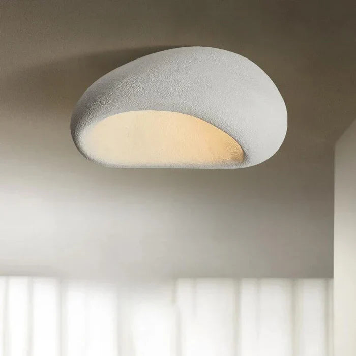 Perry | Ceiling Light with Organic Stone-Effect Shade