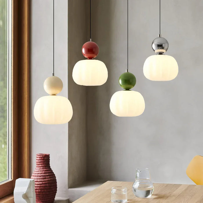 Pommeline | Glass Globe Pendant Light with Decorative Sphere