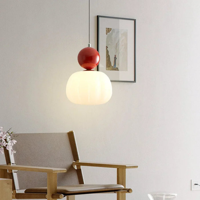 Pommeline | Glass Globe Pendant Light with Decorative Sphere