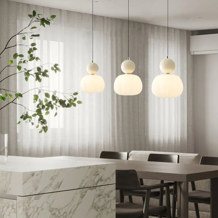 Pommeline | Glass Globe Pendant Light with Decorative Sphere