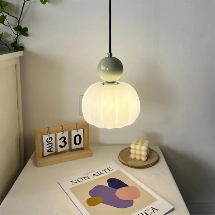 Pommeline | Glass Globe Pendant Light with Decorative Sphere