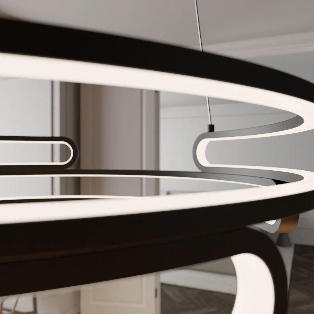 Wilder | LED Pendant Light with Sculptural Rings